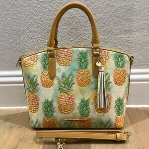 Brahmin Duxbury Pompano Leather Pineapple Satchel
